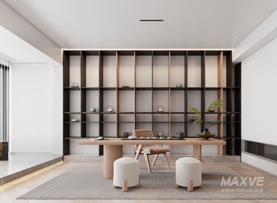 Modern living room and dining room interior scene - Image 2