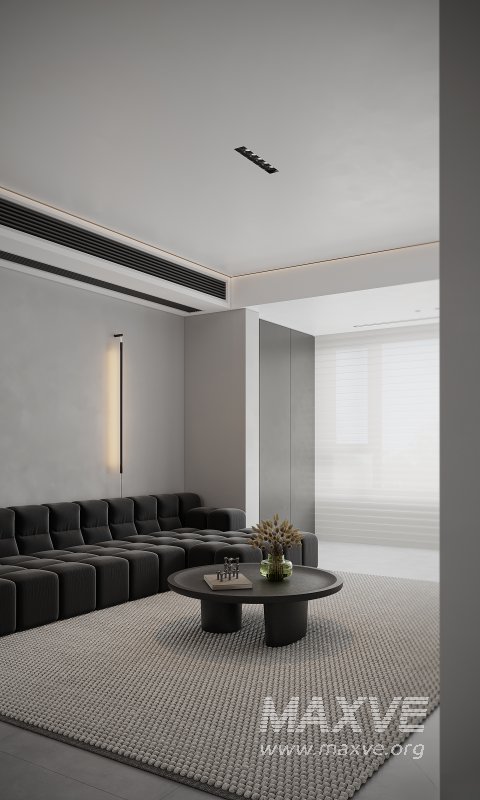 Modern living room and dining room interior scene - Image 2