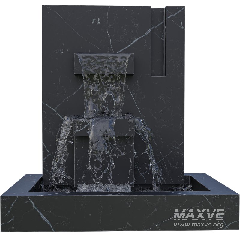 Modern Black Fountain - Image 2