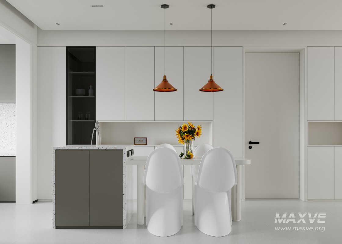 Modern living room and dining room interior scene - Image 5