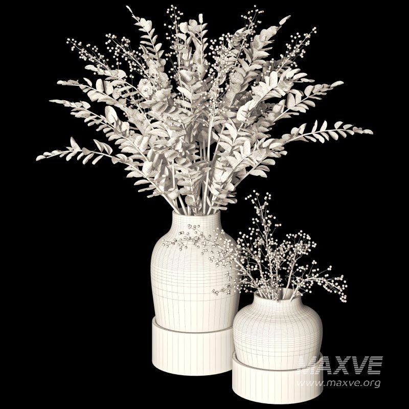 Branches in a bouquet glass vase - Image 7