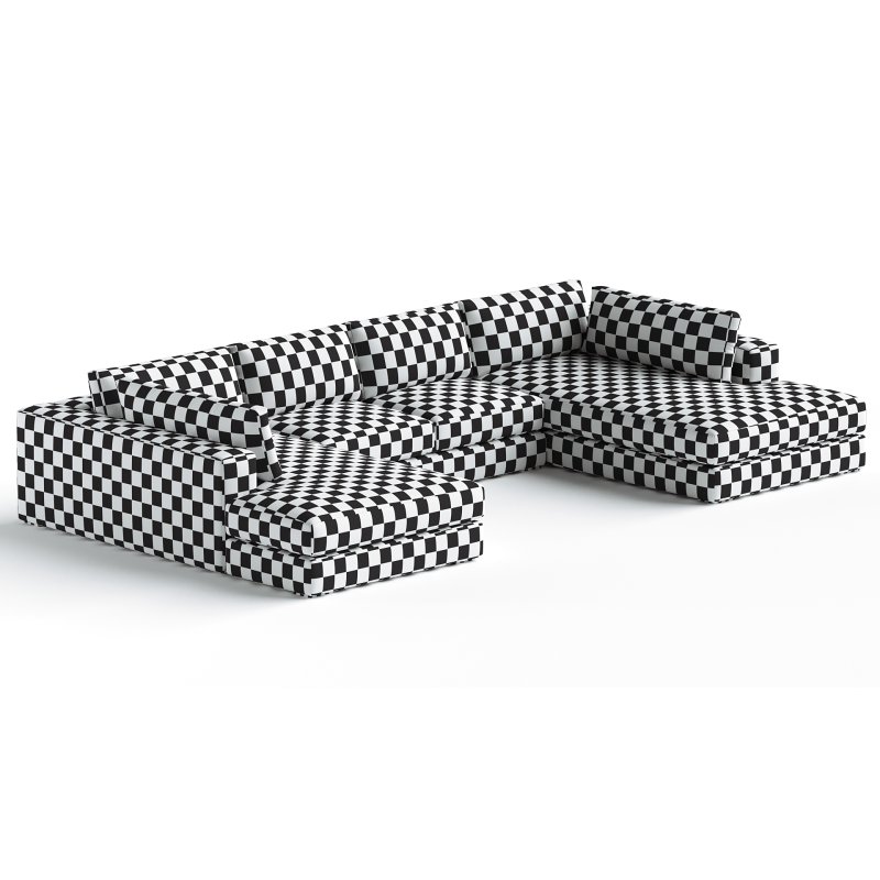 Oceanside 3-Piece Double Bumper Sectional Sofa - Image 1