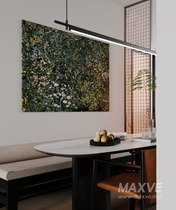 Modern living room and dining room interior scene - Image 5