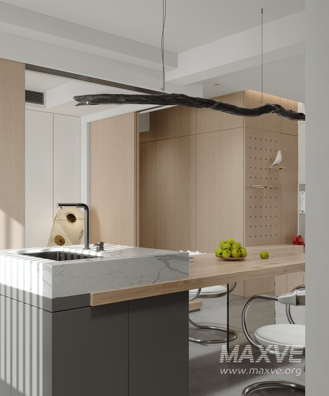 Modern living room and dining room interior scene - Image 6