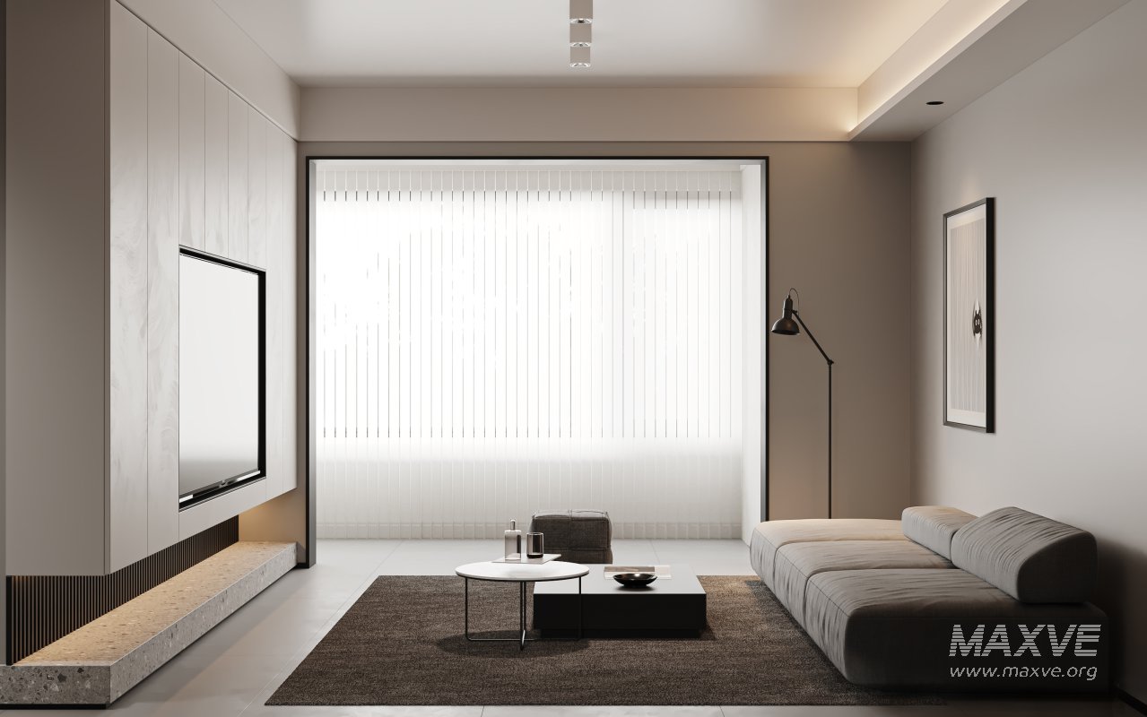 Modern living room and dining room interior scene - Image 3