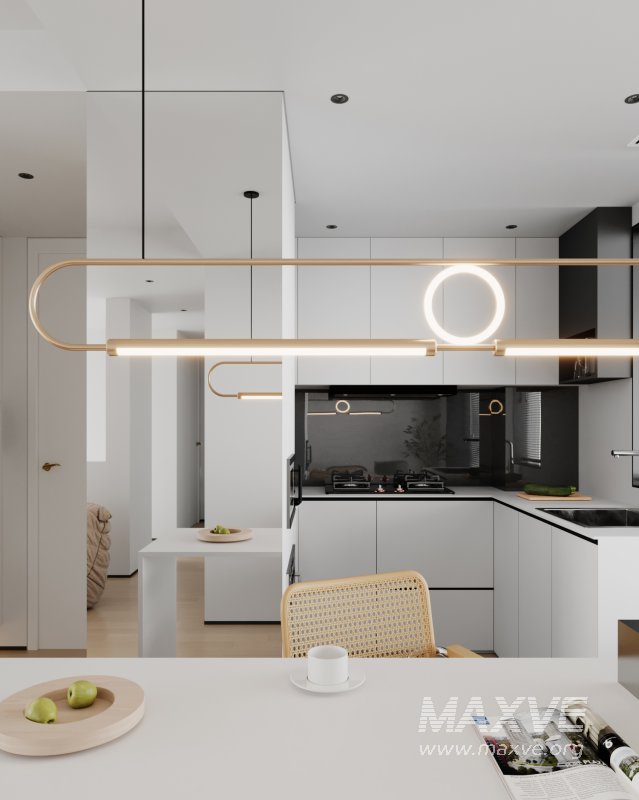 Modern living room and dining room interior scene - Image 11