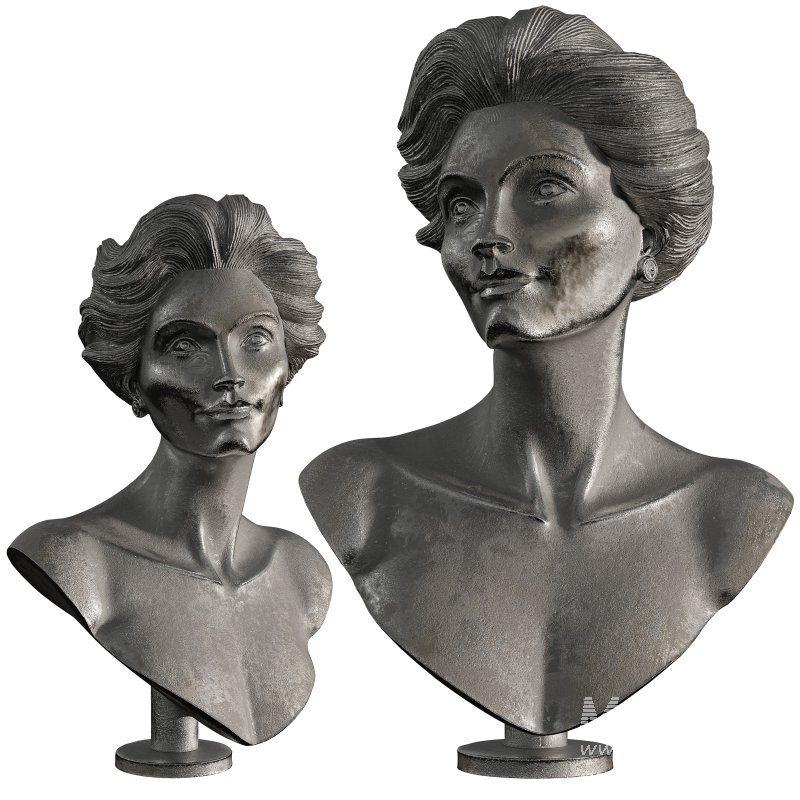 Old ancient Metal Woman Sculpture - Image 6