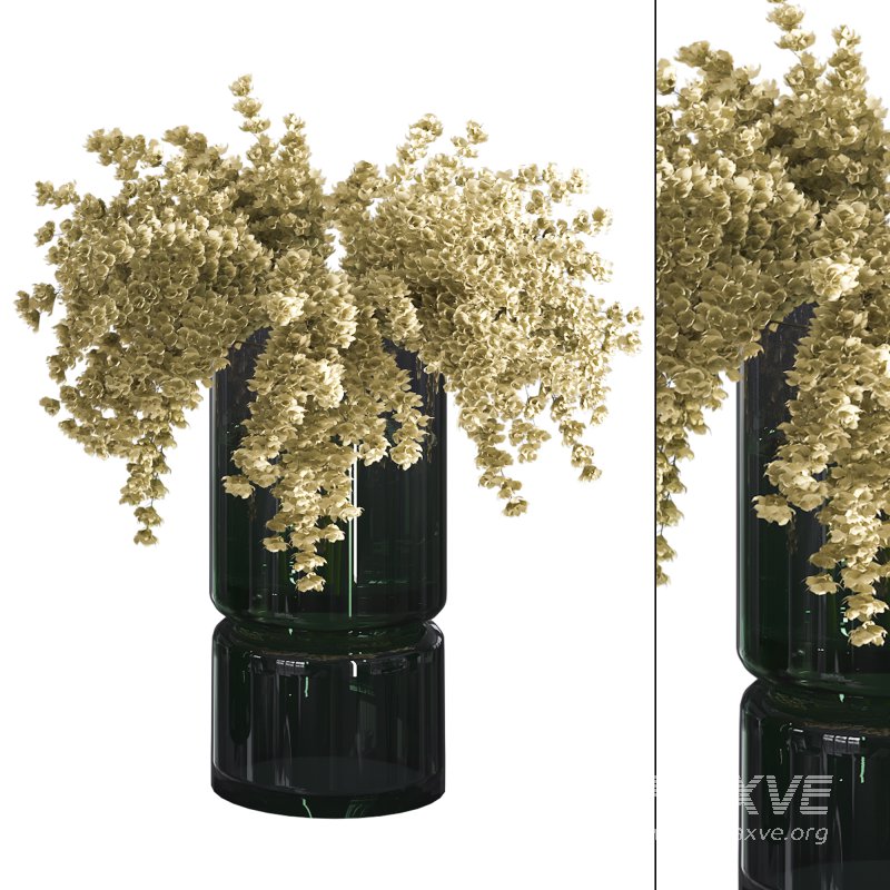 Branches with leaves in Glass Vase - Image 2