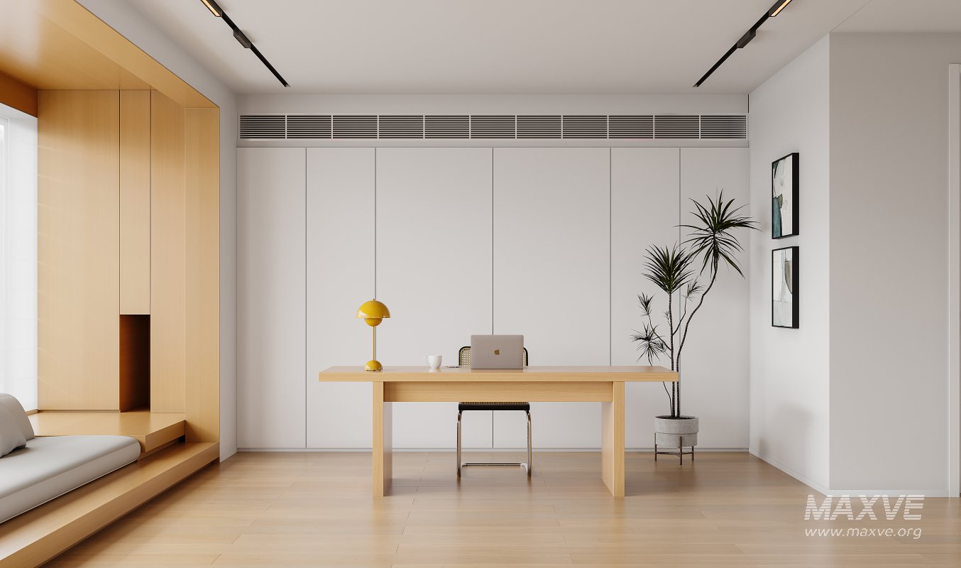 Modern living room and dining room interior scene - Image 1