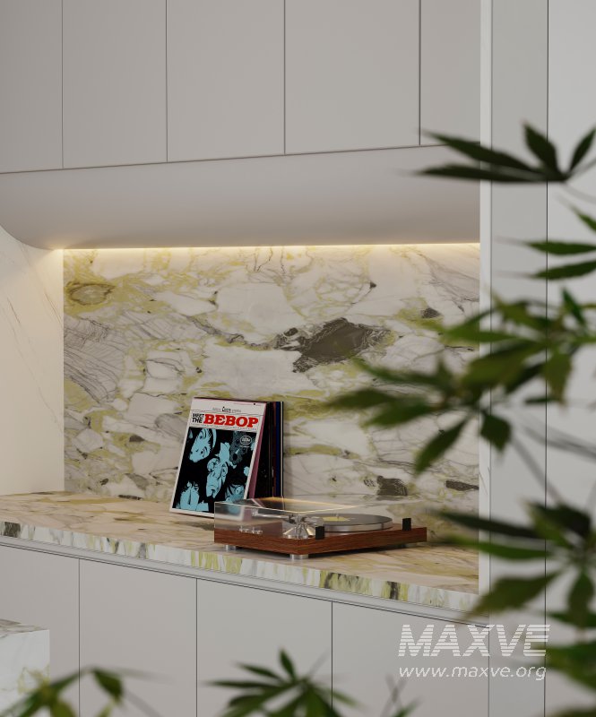 Modern living room and dining room interior scene - Image 6