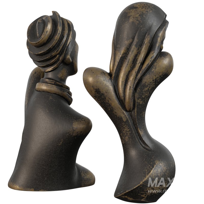 Two abstract woman Statue - Image 2