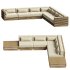 Batten Natural Teak L Shaped Outdoor Sectional - Thumbnail 1