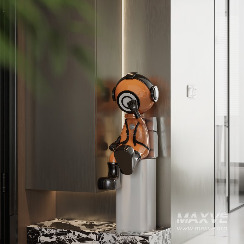 Modern living room and dining room interior scene - Image 4