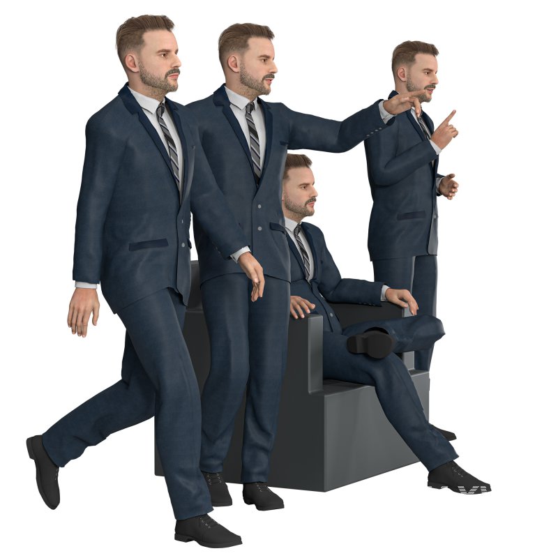Business Man 04 poses - Image 3