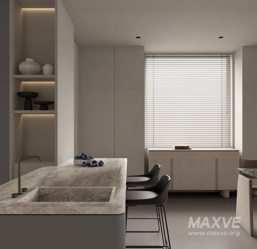 Modern living room and dining room interior scene - Image 5