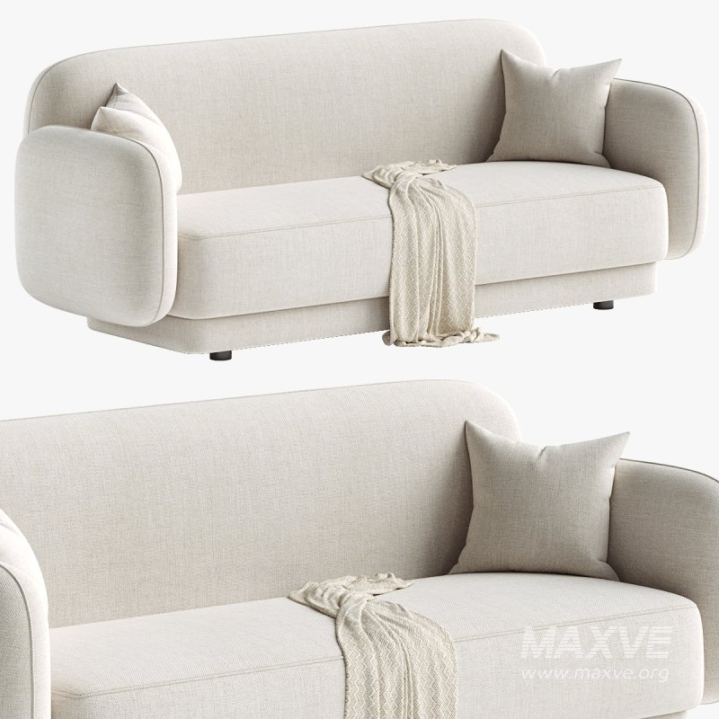 Kandor Textured Velvet Sofa - Image 1