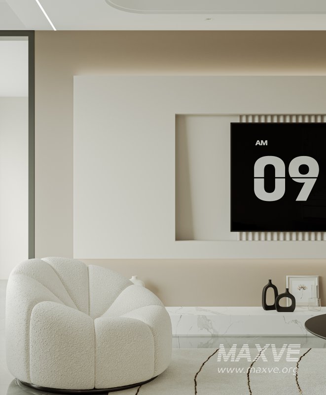 Modern living room and dining room interior scene - Image 3