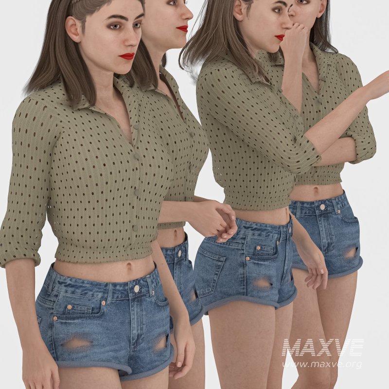 casual_woman in 5 poses - Image 6