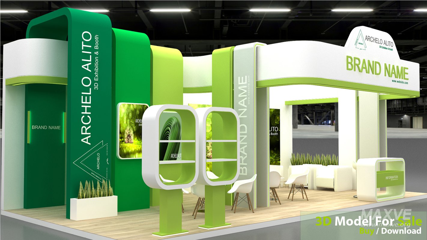 booth 3d model - Image 2