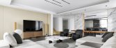 Modern living room and dining room interior scene - Thumbnail 1