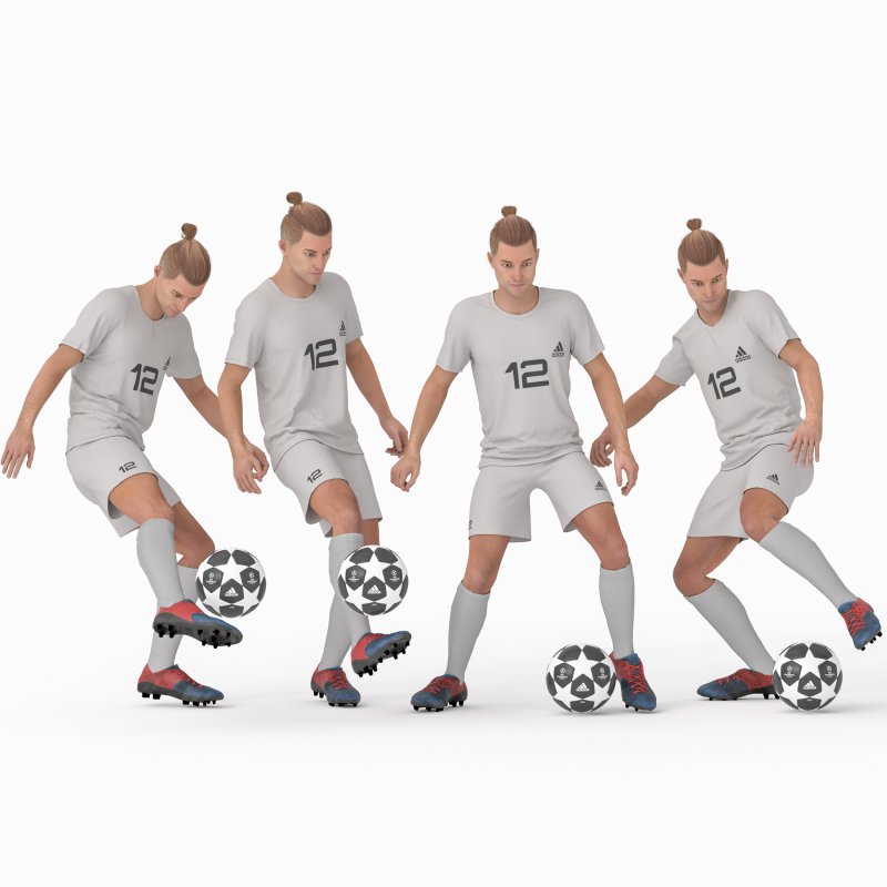 Footbalist Man in 04 poses - Image 5