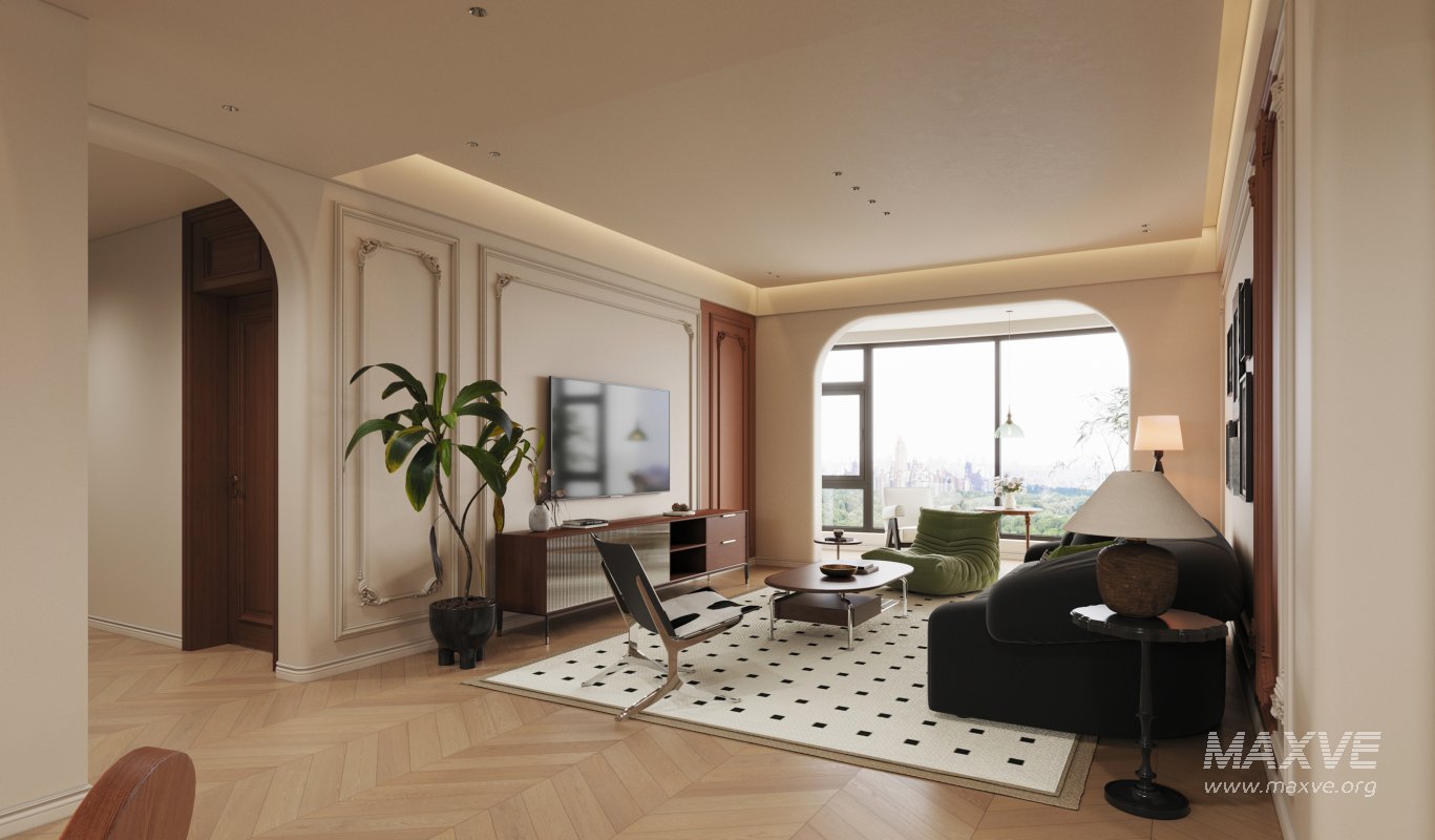 Eclectic medieval living and dining room - Image 1