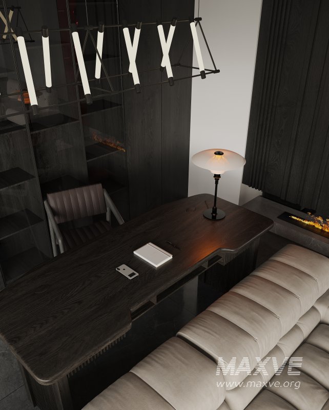 Modern living room and dining room interior scene - Image 4