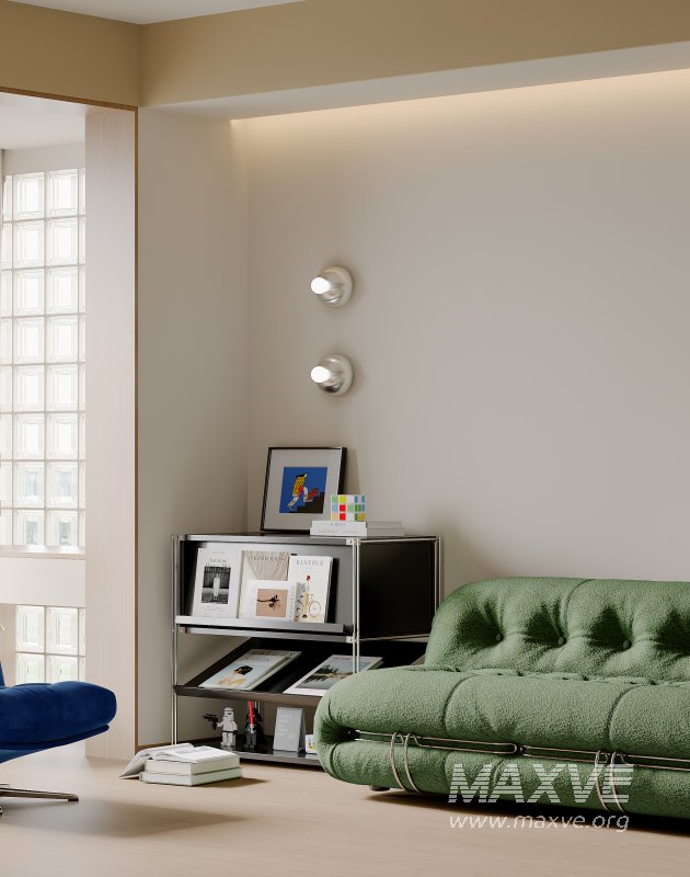 Modern living room and dining room interior scene - Image 3