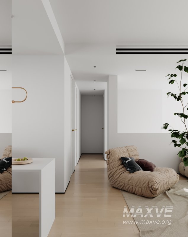 Modern living room and dining room interior scene - Image 9