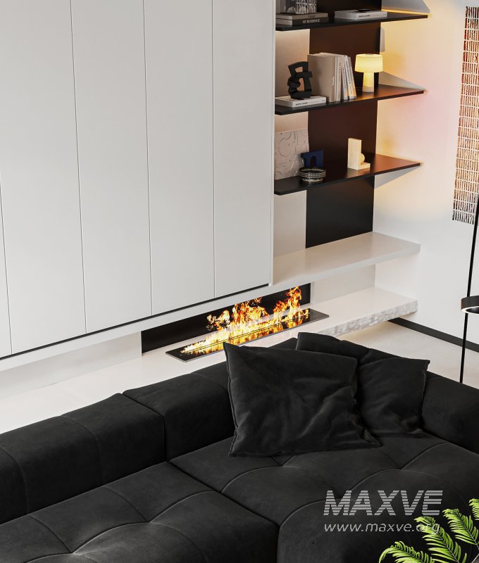 Modern living room and dining room interior scene - Image 5