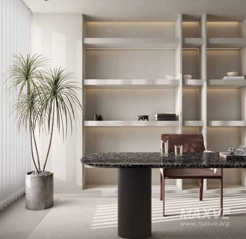 Modern living room and dining room interior scene - Image 10