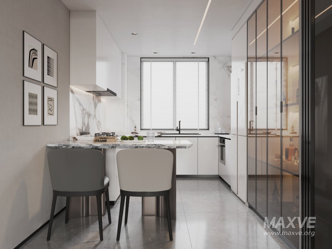 Modern living room and dining room interior scene - Image 5