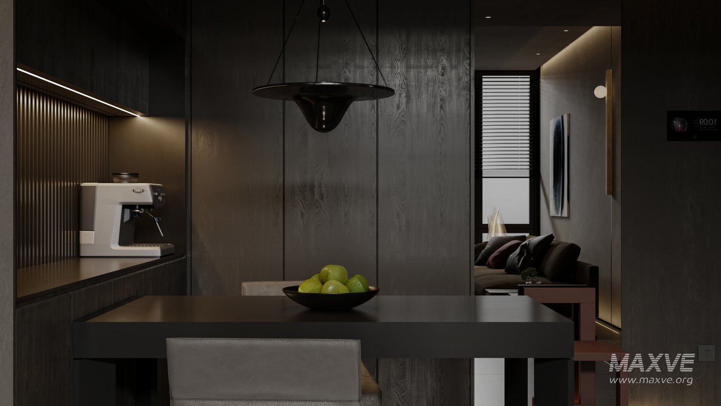 Modern living room and dining room interior scene - Image 3