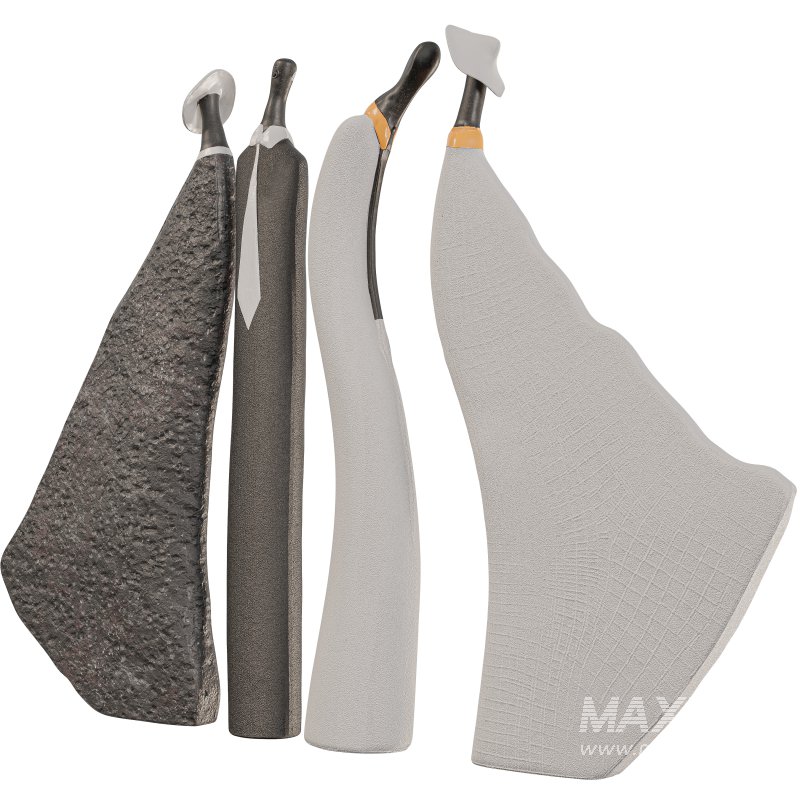 Narrow Whimsical Couple Sculpture Set - Image 3