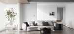 Modern living room and dining room interior scene - Thumbnail 2