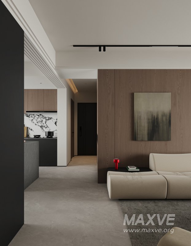 Modern living room and dining room interior scene - Image 6