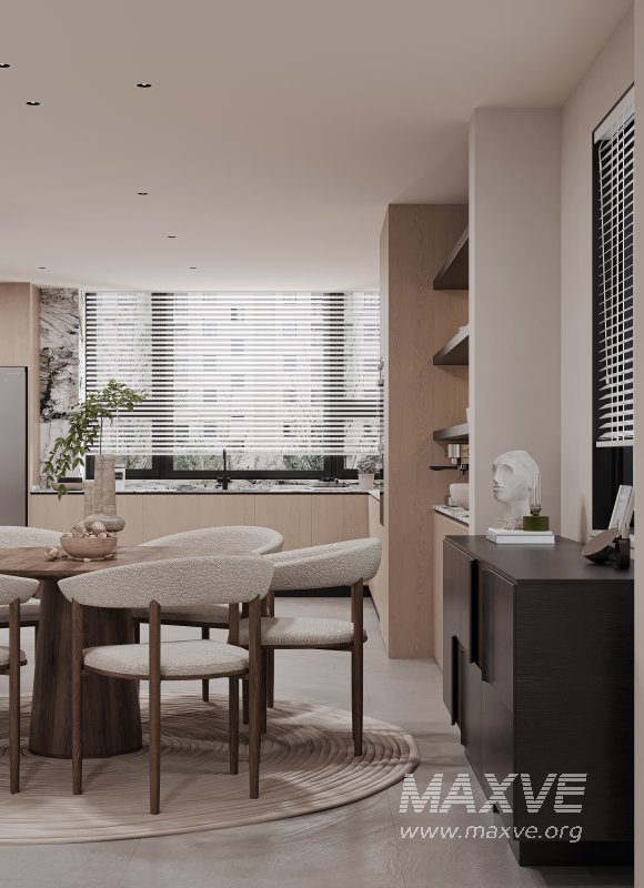 Modern living room and dining room interior scene - Image 3