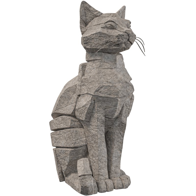 Rocky Cat Statue - Image 2