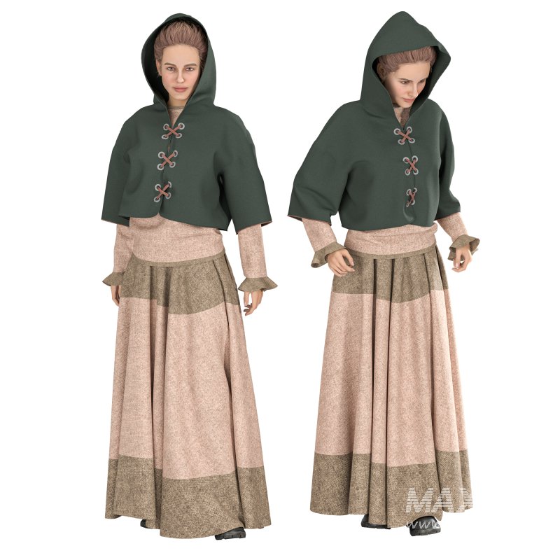 Medival Vintage Woman Outfit - Image 5