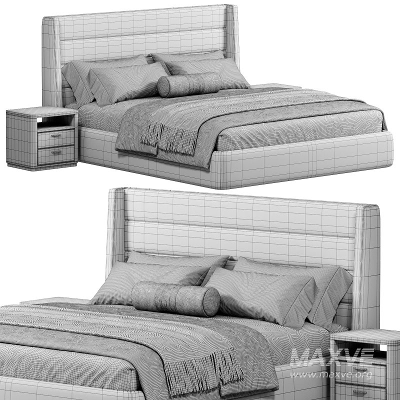 Emmit Bed, King, Quarry by Highfashionhome - Image 10