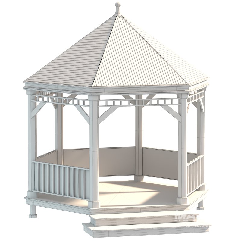Modern Glass & Steel Gazebo - Image 2