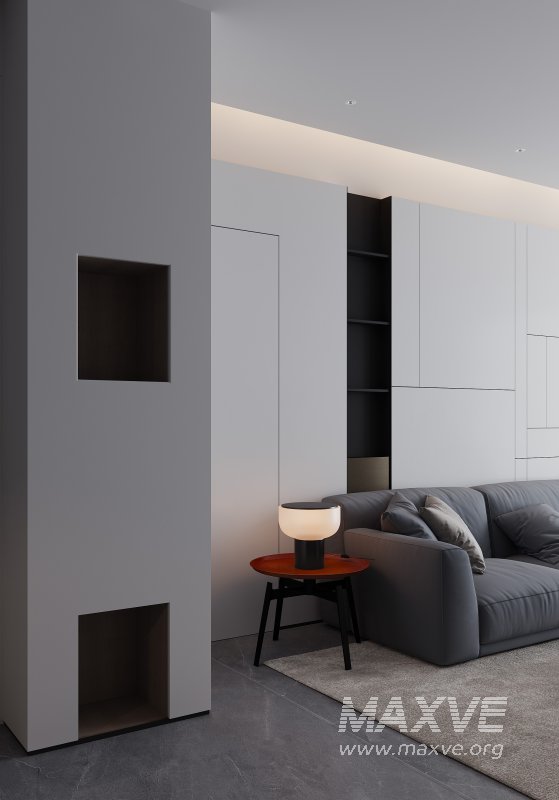 Modern living room and dining room interior scene - Image 2