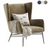 Kasen Belfast Navy Lounge Chair - Thumbnail 1
