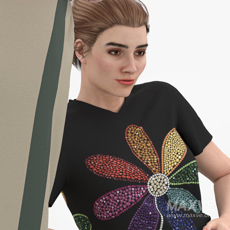 Pregnant woman 03 poses - Image 5