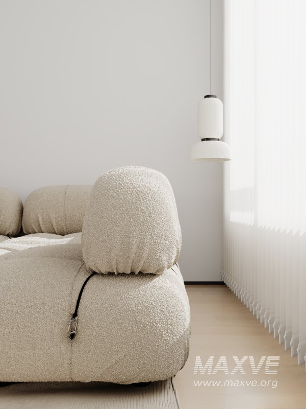 Modern living room and dining room interior scene - Image 12