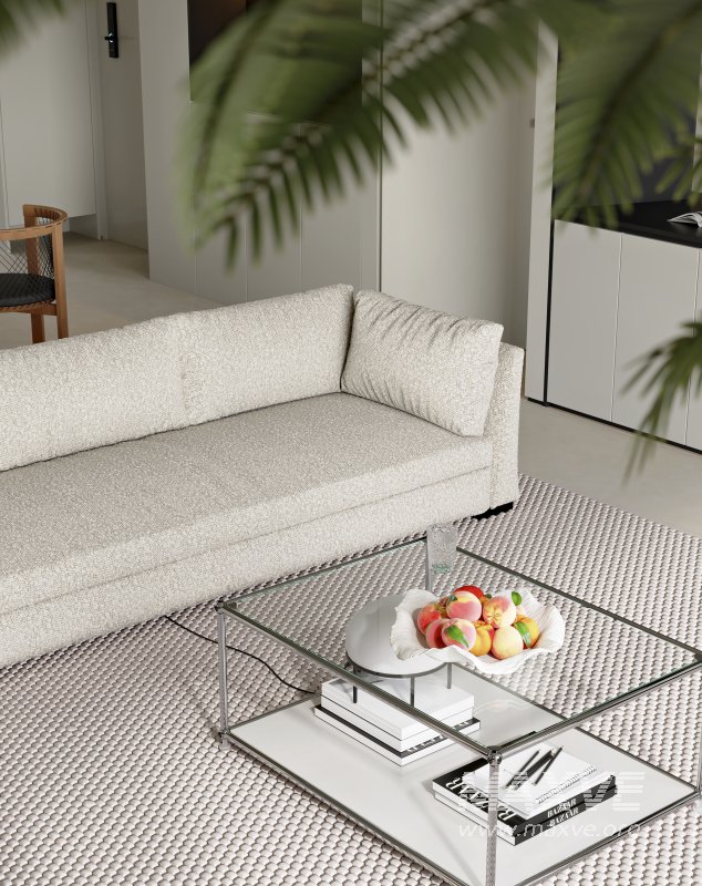 Modern living room and dining room interior scene - Image 9