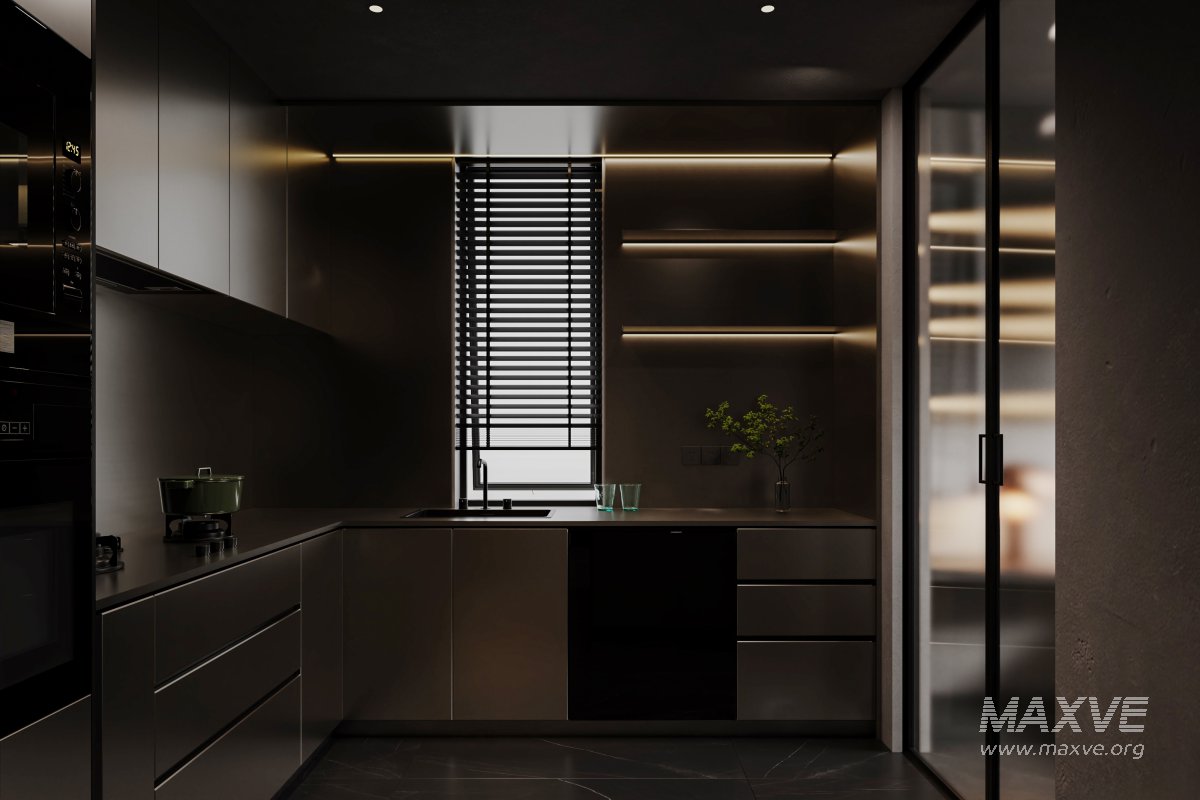 Modern living room and dining room interior scene - Image 2