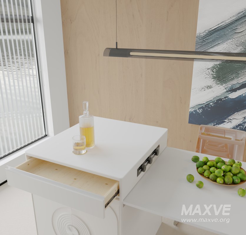 Modern living room and dining room interior scene - Image 9