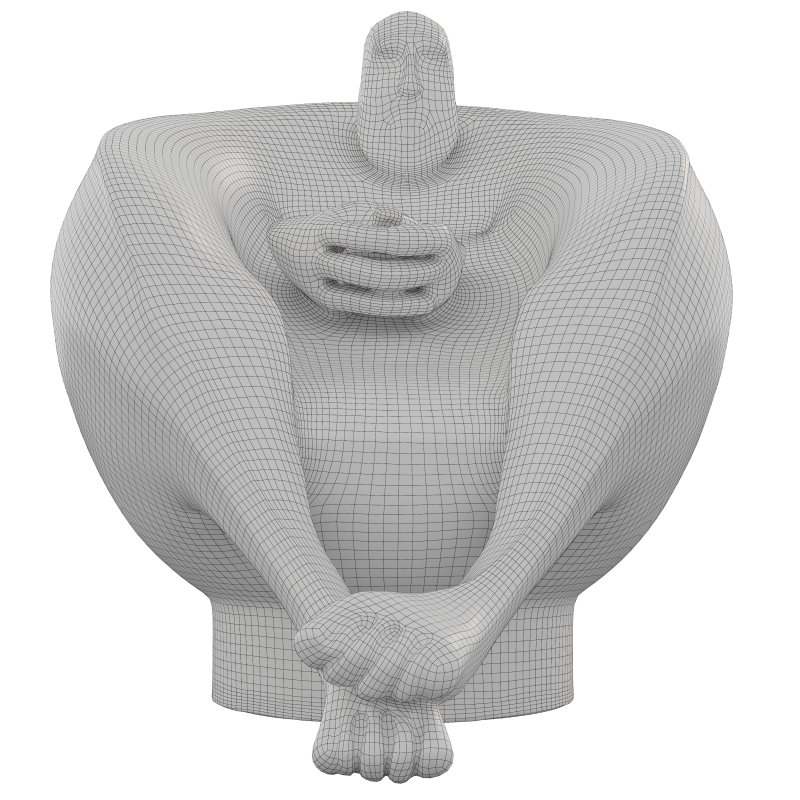 Seated Man Statue - Image 1