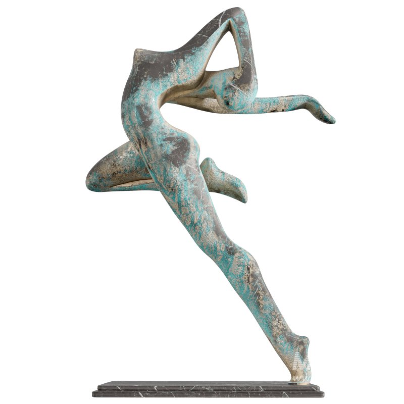 Old Yoga Woman Sculpture - Image 2